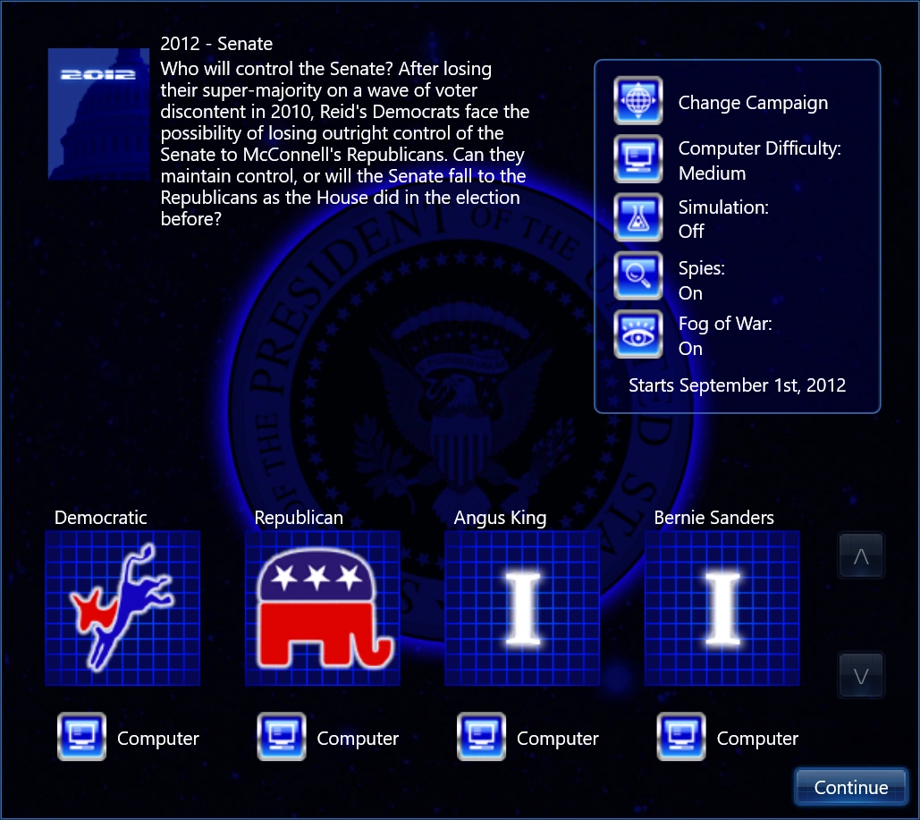 2012 - Senate Campaign (Congress Infinity - Classic) | 270sims Wiki ...
