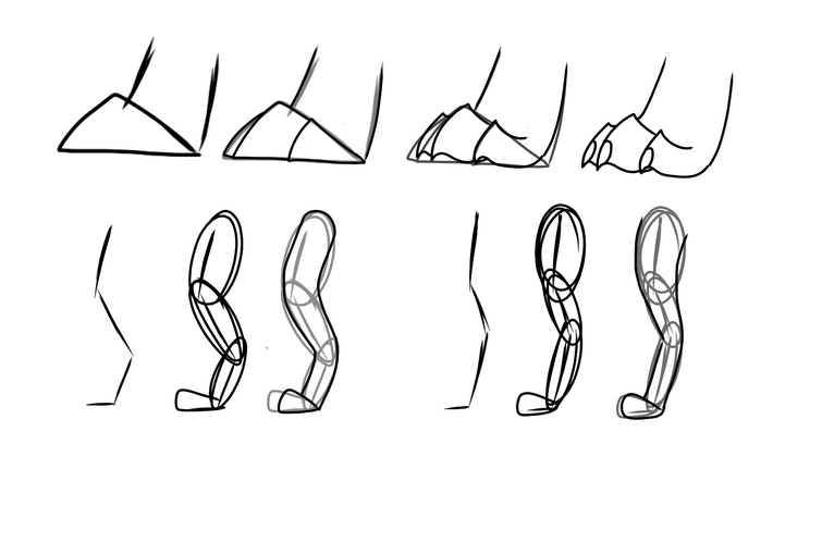 how to draw dragon legs