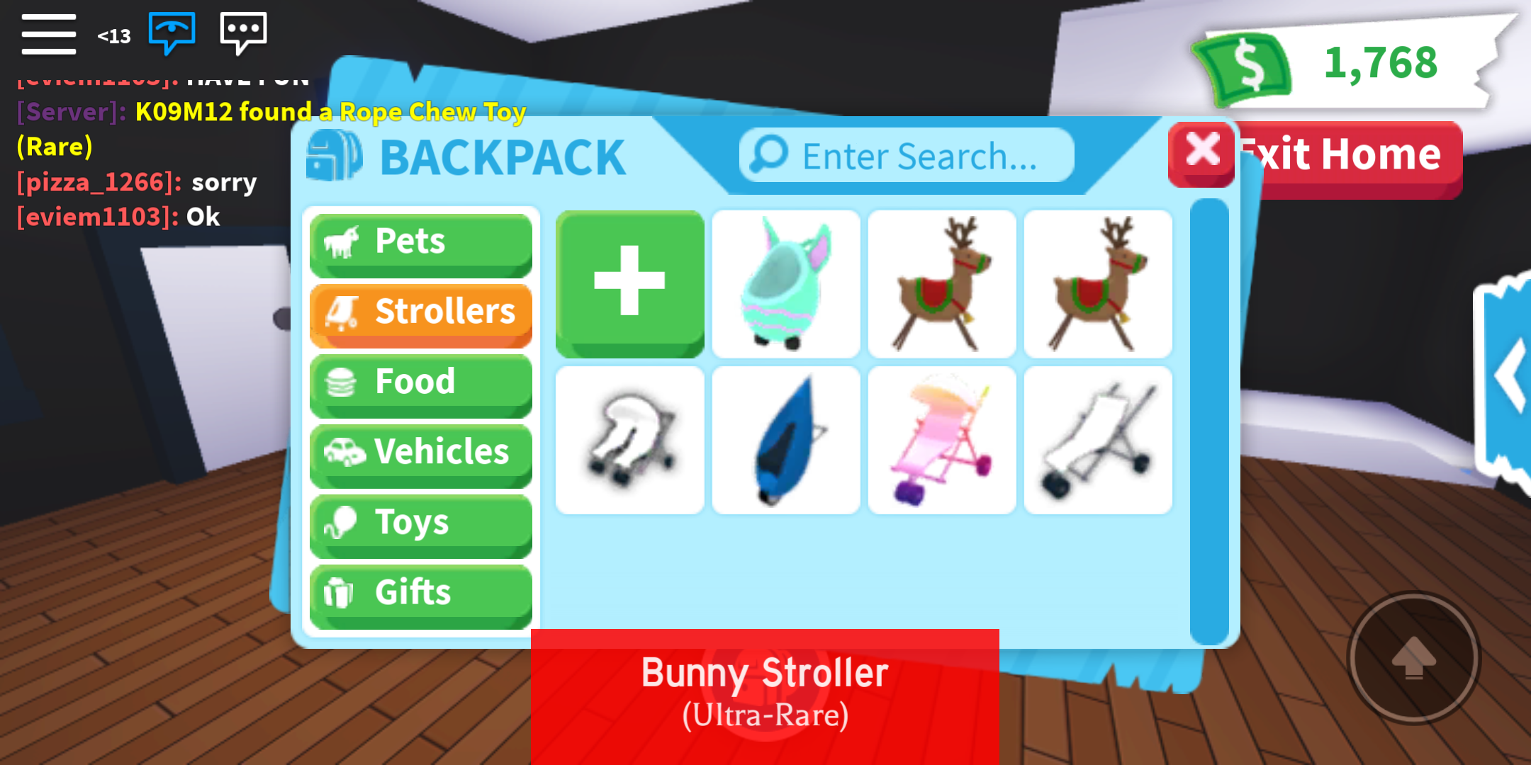 What Is The Worth Of A Bunny Stroller Fandom - adopt me roblox all ultra rare toys