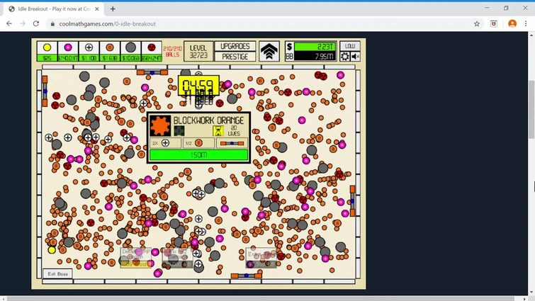 Idle Breakout level 1000 in 2 minutes 19 seconds 