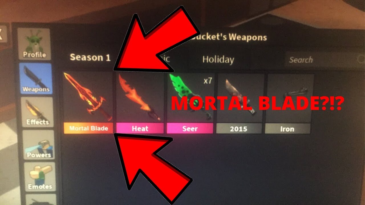 Information About Mortal Blade Fandom - trading all my godly weapons in murder mystery 2 in roblox youtube