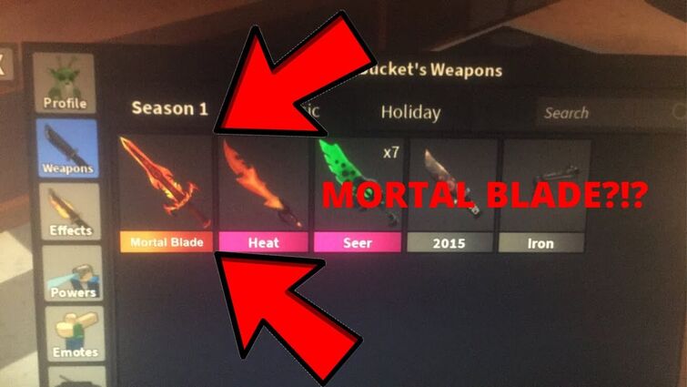 Mortal Blade is Worth 200,000 Seers on Value list?! (Murder Mystery 2) 