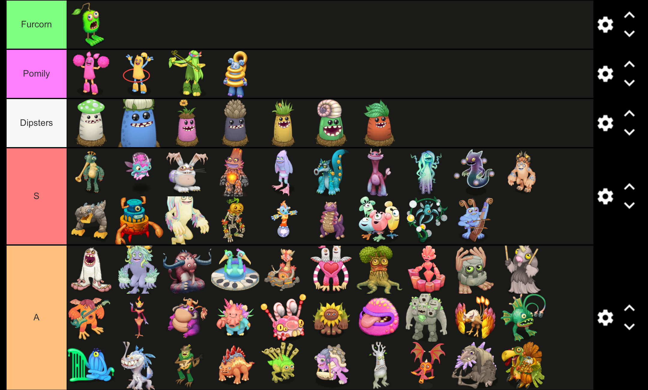 My singing tier list Fandom