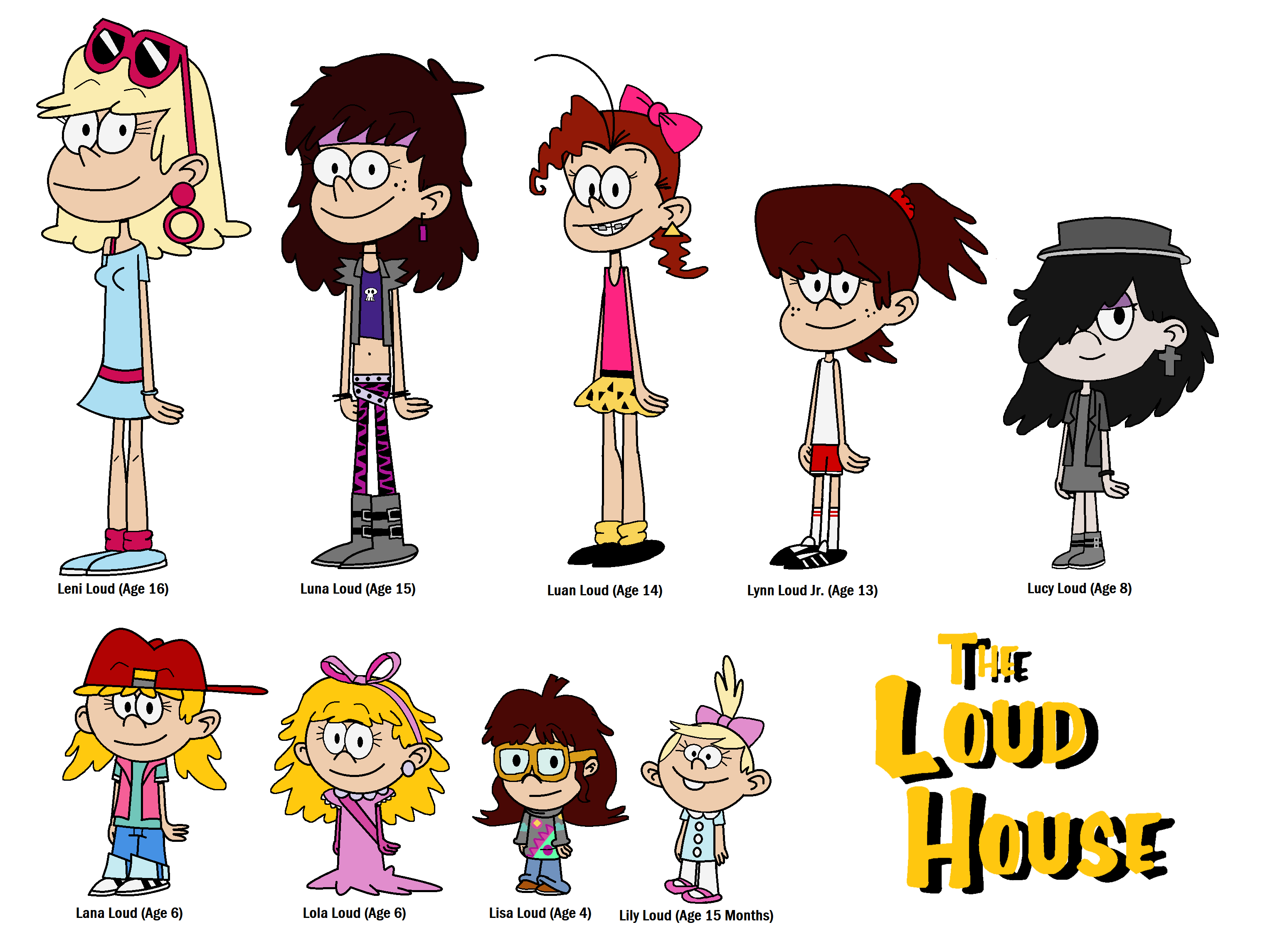 Lincoln Loud Lori Loud Lola Loud Luna Loud Luan Loud 