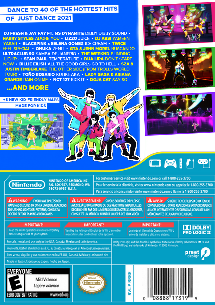 made a front and back cover of the wii u version of just dance