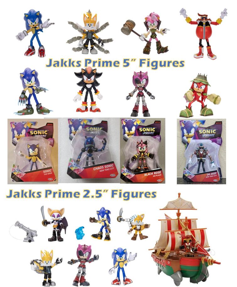 Jakks Pacific Sonic Prime - Sonic The Grim 5-in Articulated Action Figure