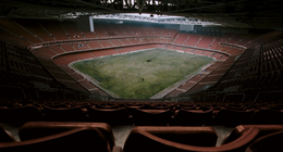 The interior of Wembley Stadium, twenty-eight weeks after the Rage outbreak.