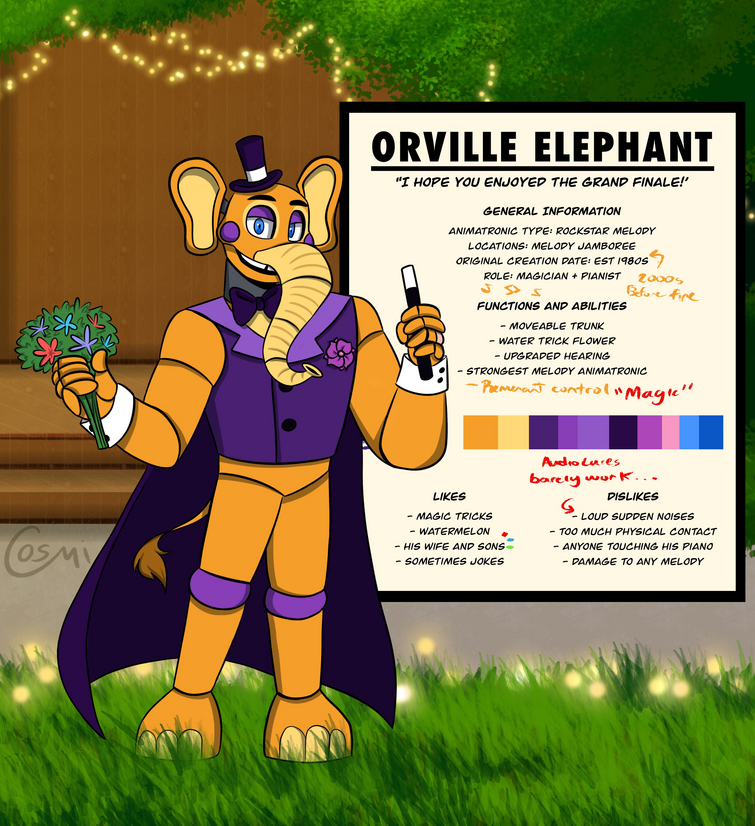 FNAF Five Nights At Freddy´s Orville elephant 9 animatronics