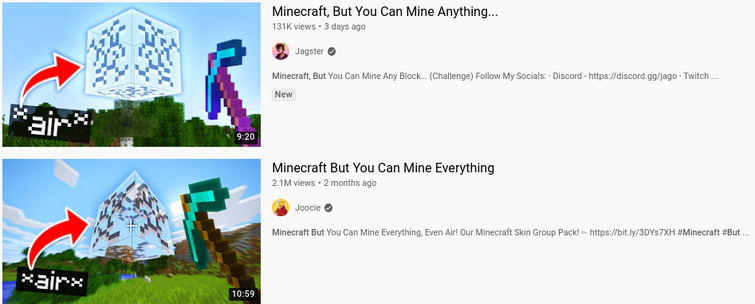 Minecraft But You Can Mine Anything 