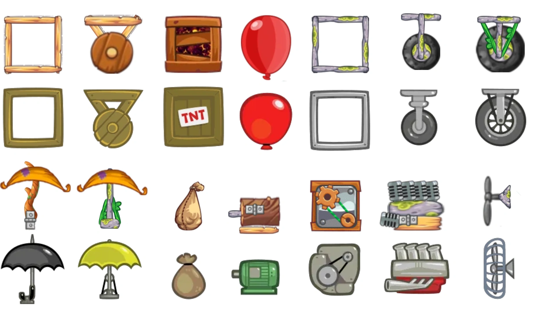 here are some redesigned bad piggies parts! Fandom