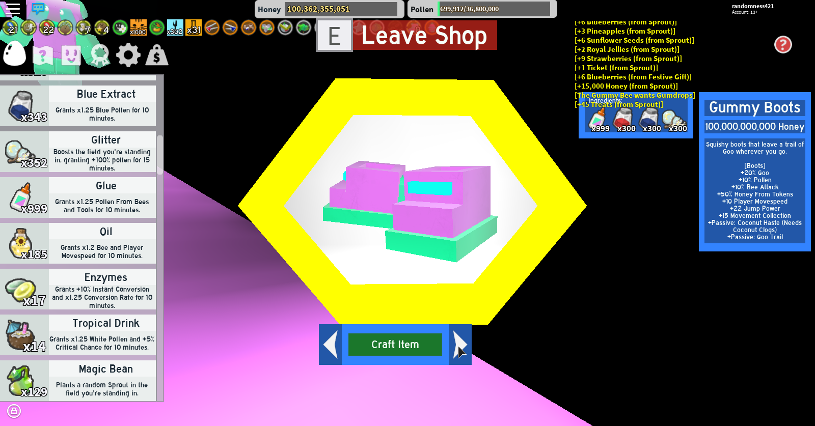 Roblox Bee Swarm Simulator Basic Boots