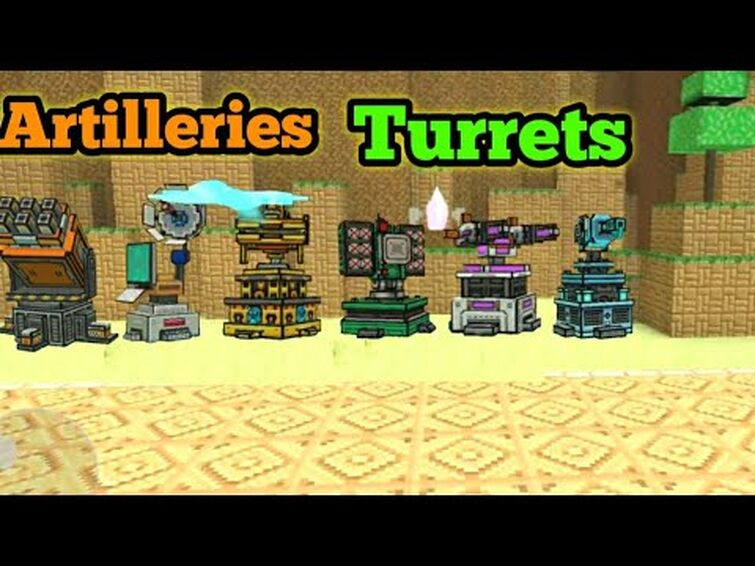 Best Turrets and Artilleries in Pixel Gun 3D | Fort Objects