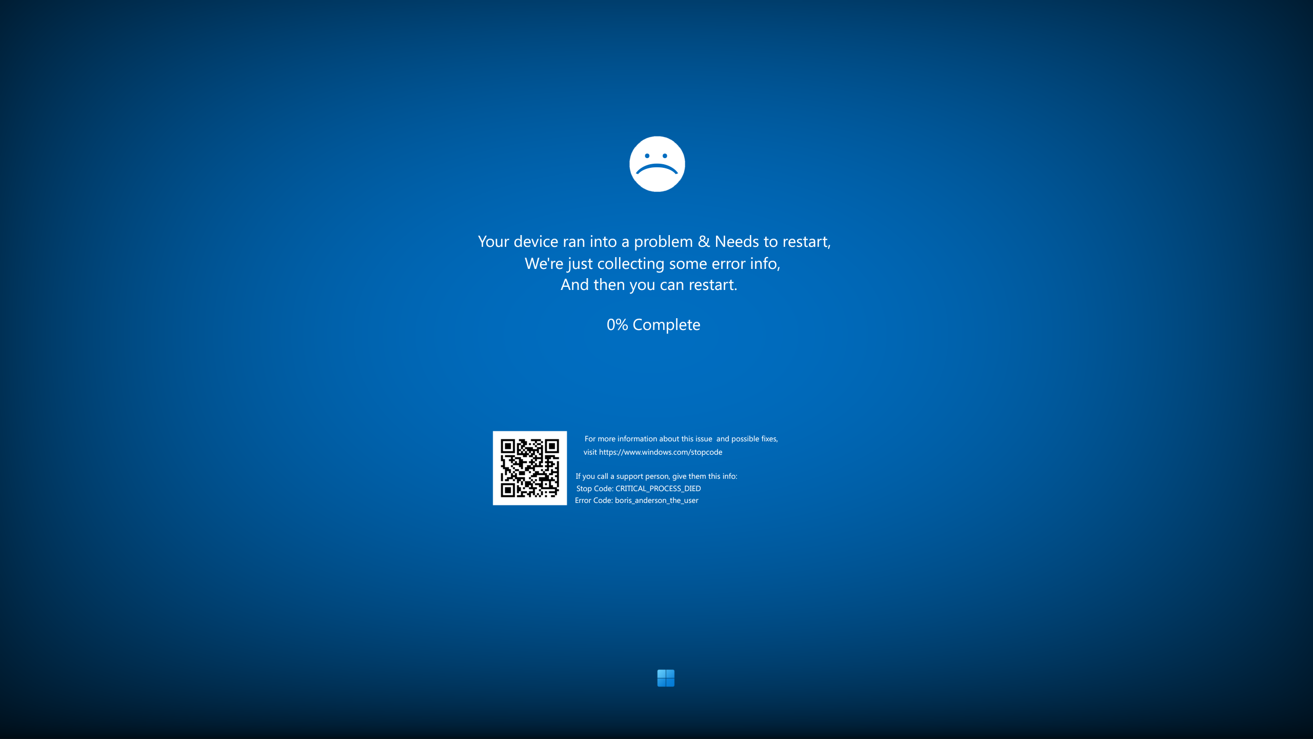 I Made My Version of Windows 11 BSOD Screen | Fandom