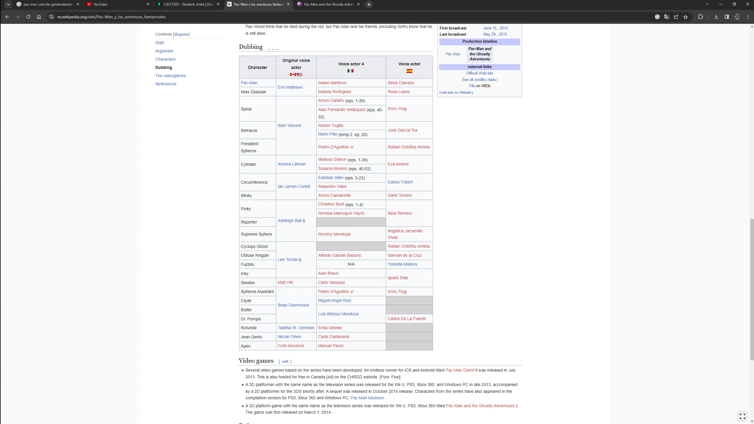 I found the Spanish dub of PMATGA Fandom