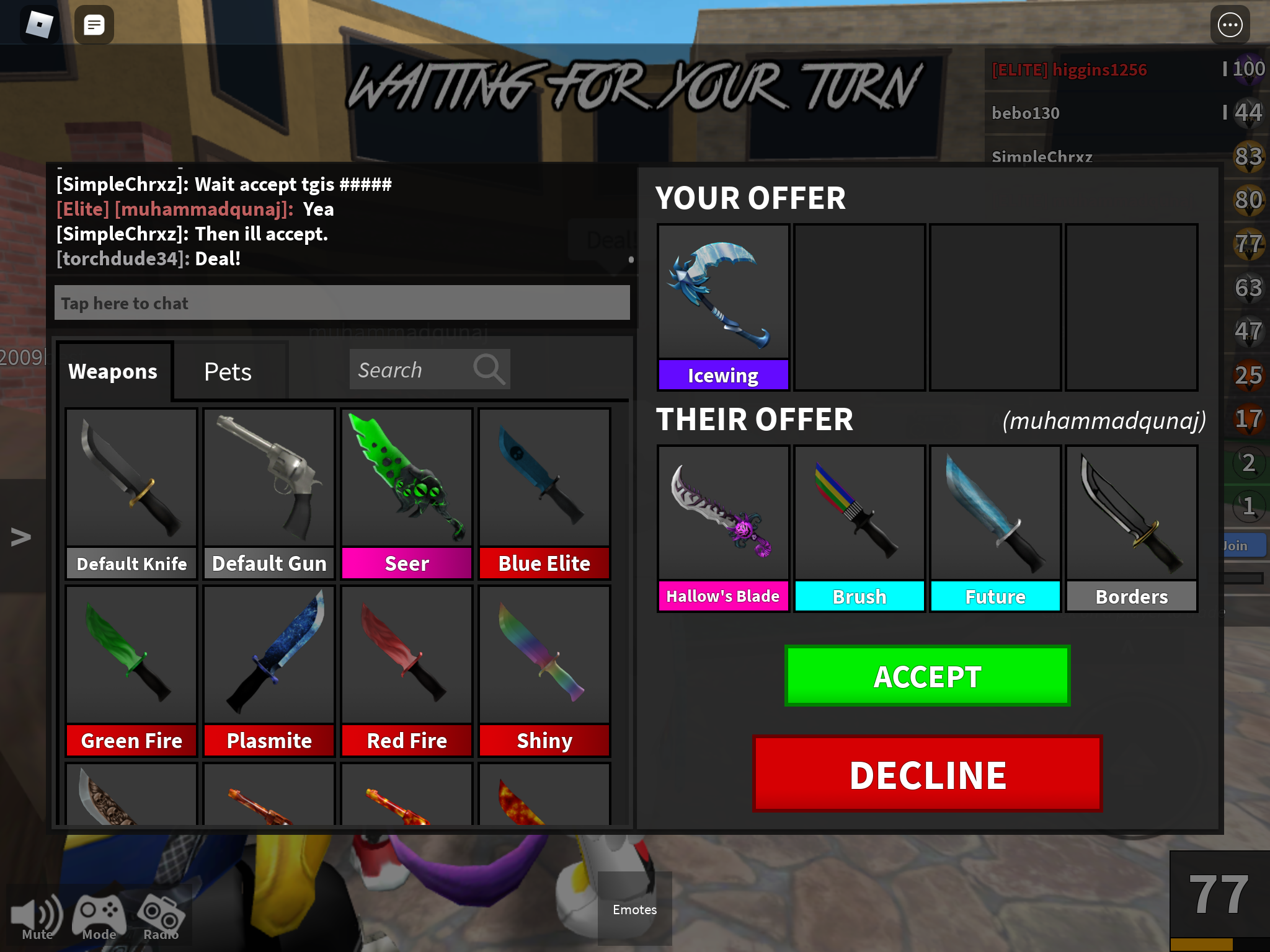 TRADING HALLOWGUN FOR ANY OF THESE OFFER OR REALLY GOOD OFFERS! :  r/MurderMystery2