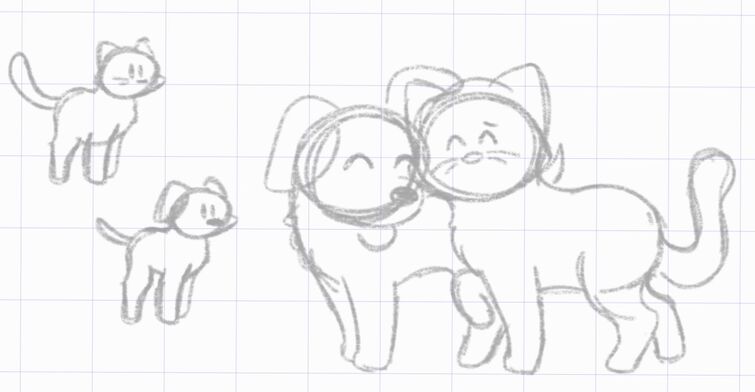 Dog and Cat Speed Draw Part 2: Dog's White Whiskers
