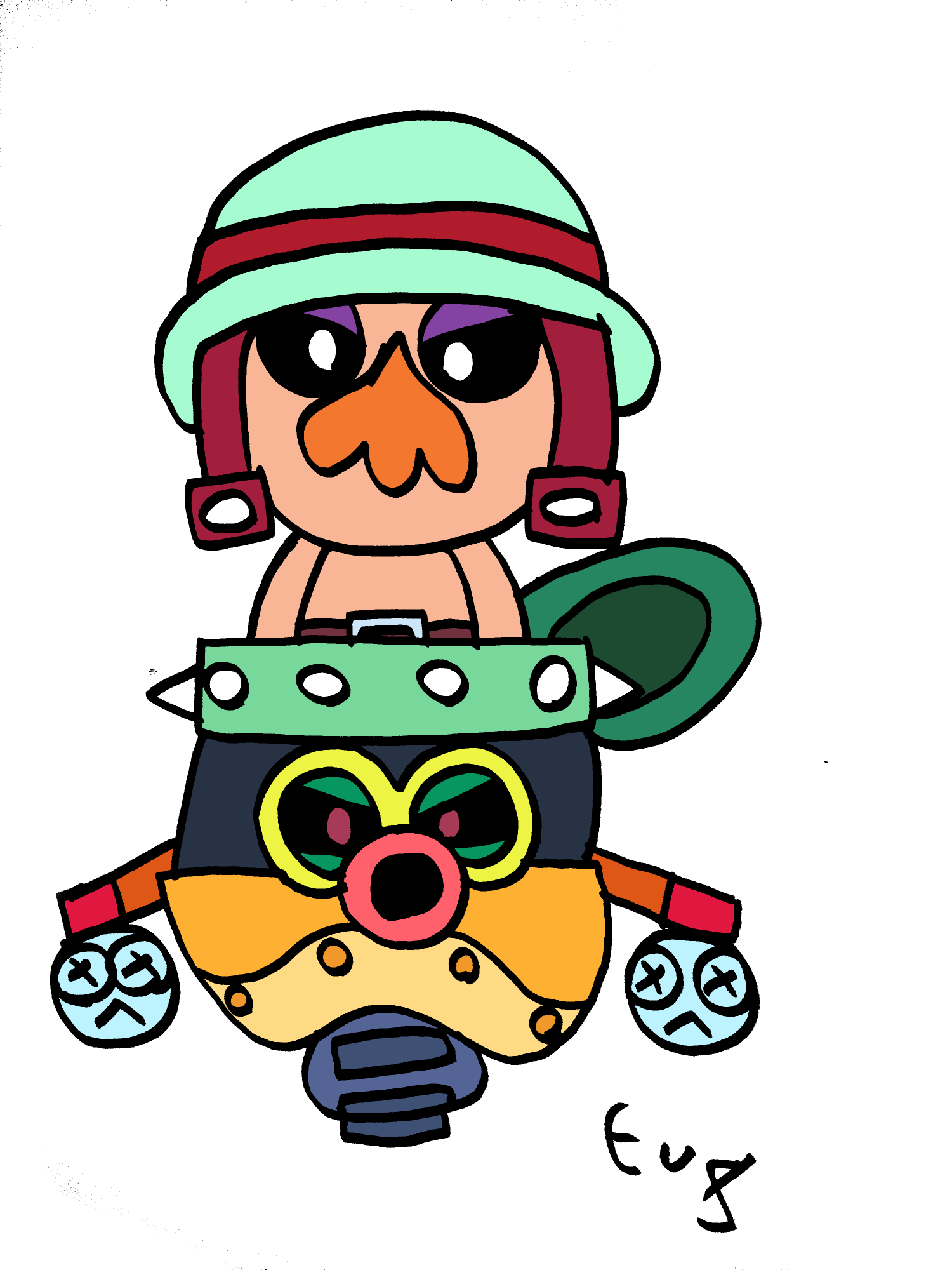 My drawing of hank the new epic brawler fandom