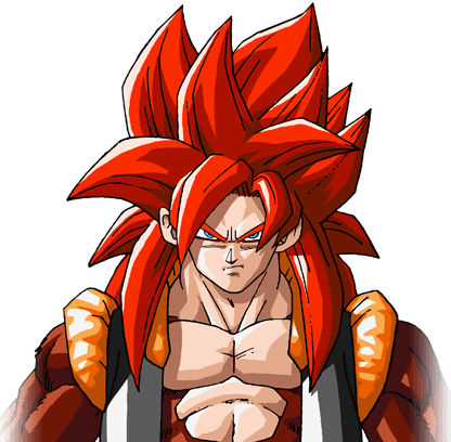 Why does Gogeta have red hair in his Super Saiyan 4 form whereas