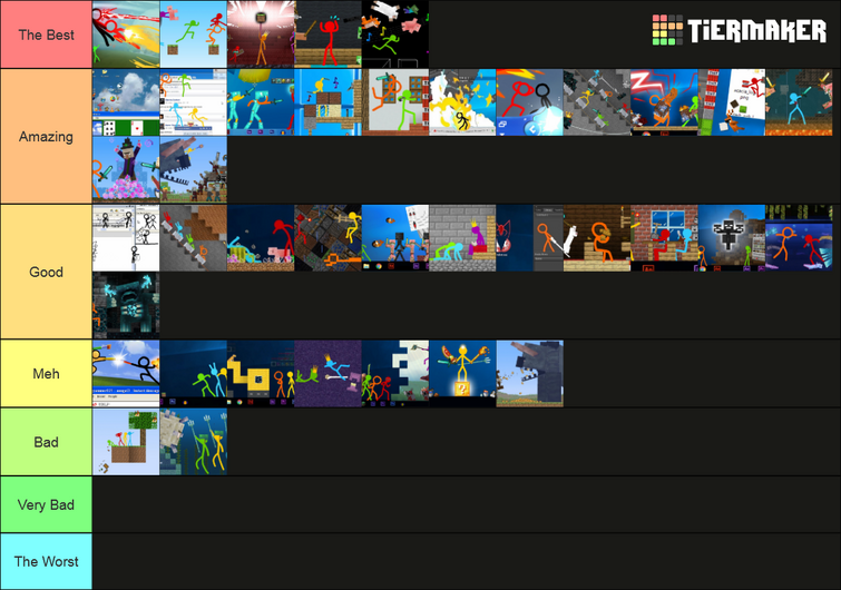 Create a Alan Becker Animation Vs. (Every Character) Tier List