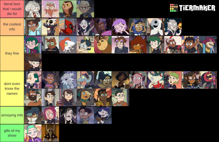 Tier List: The Owl House Characters : r/TheOwlHouse