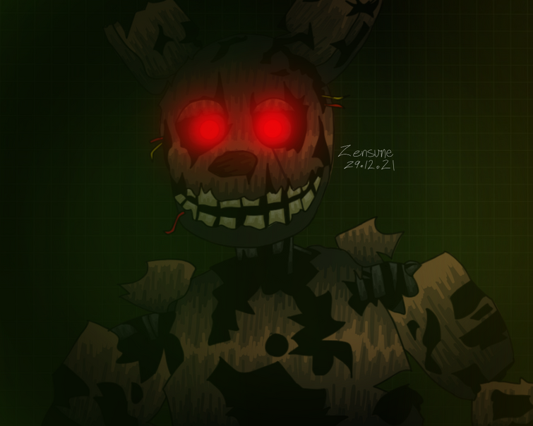 a Springtrap drawing for you springtrap fans! : r/fivenightsatfreddys