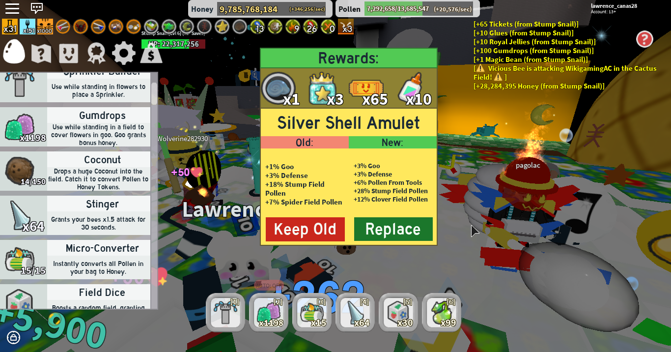 Bee Swarm Simulator Snail Amulet