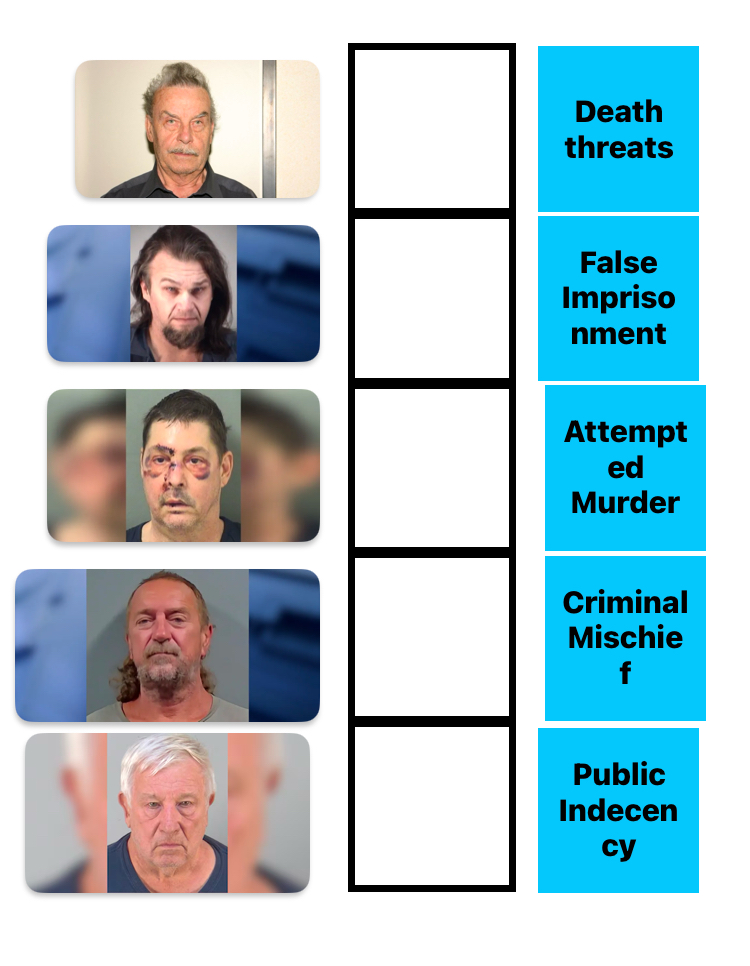 match the mugshot to the crime Fandom