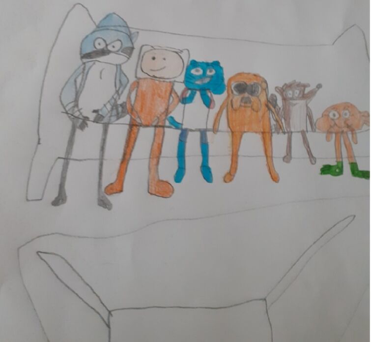 Finn,Mordecai e gumball