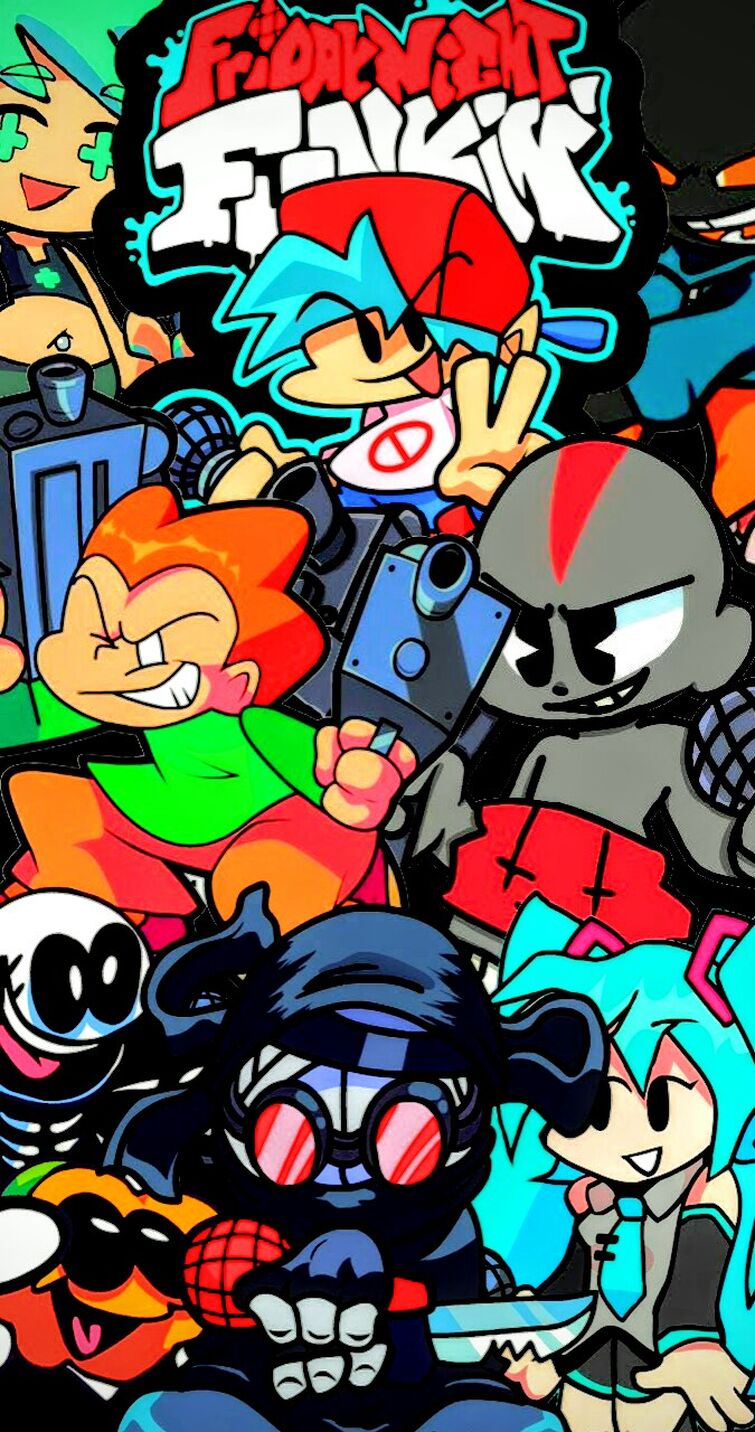 Here is some fnf wallpaper art I found on an app Fandom