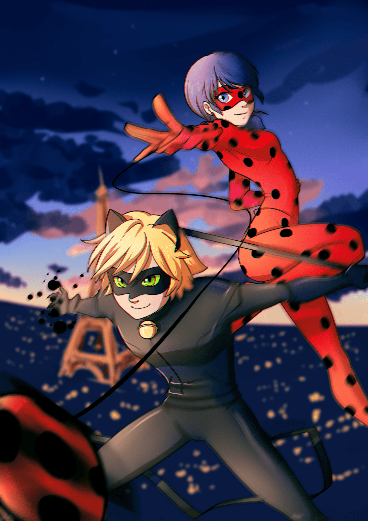 Miraculous ladybug x cat noir fanart