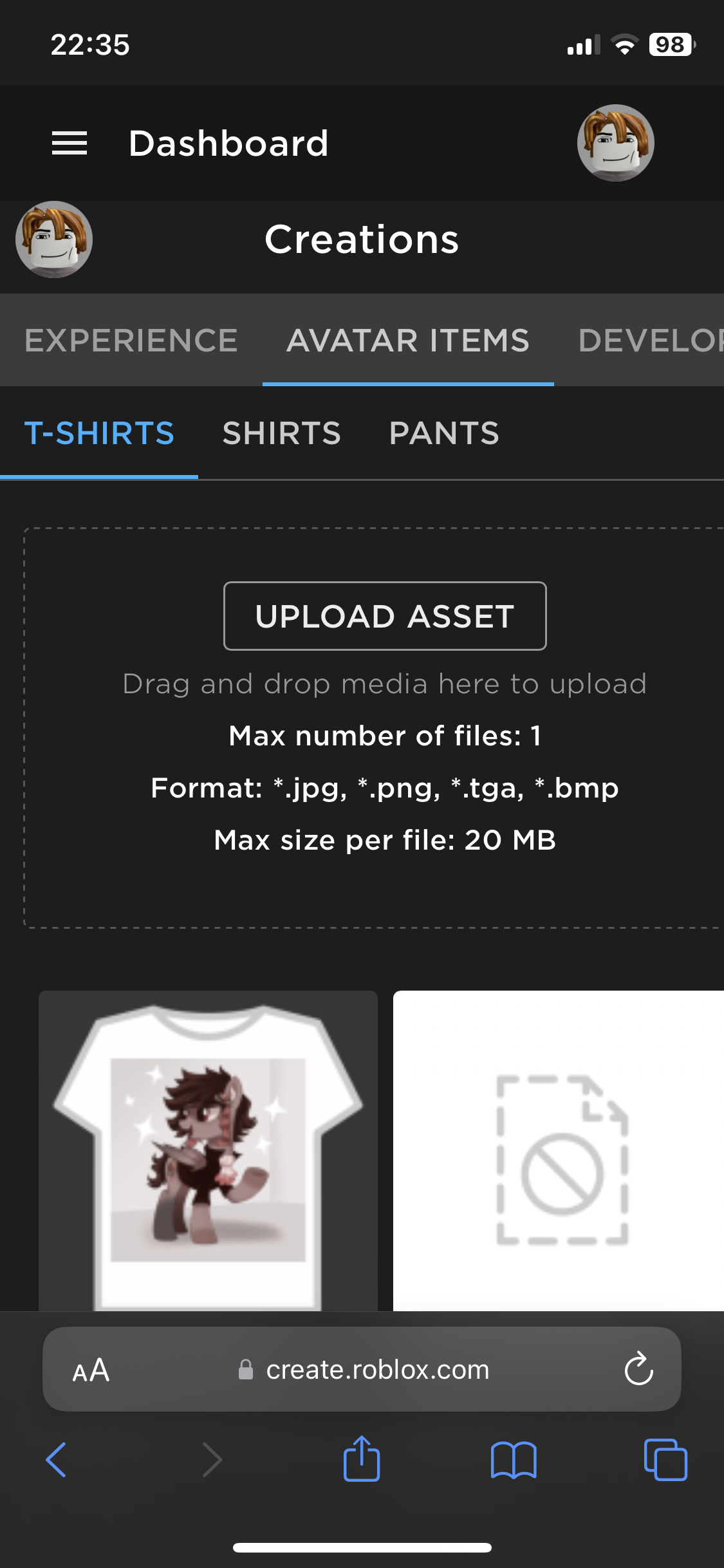 How to UPLOAD SHIRTS on Roblox Using the NEW Creator Dashboard