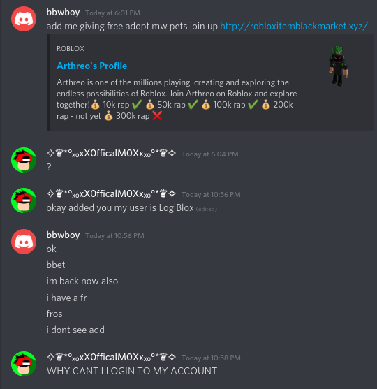 Adopt Me Discord Scam BEWARE! 