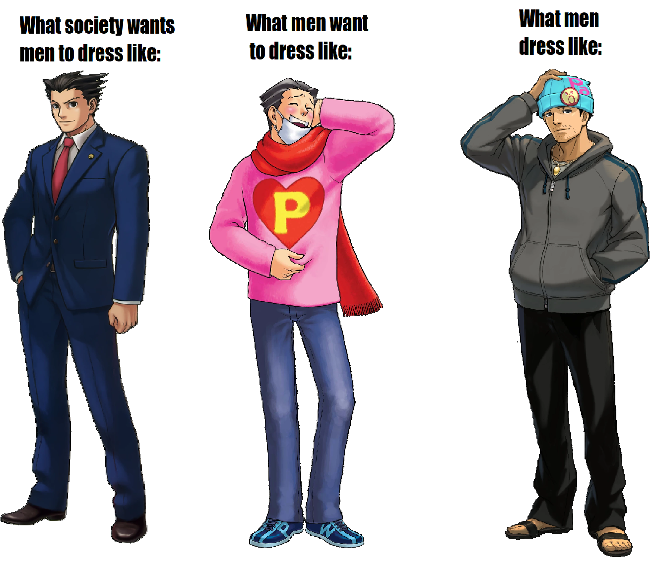 How Society Wants Men To Dress / How Men Actually Want To Dress