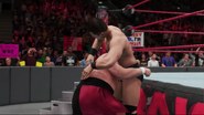 Samoa Joe dominating Intercontinental Champion, The Miz, before the bell rings on RAW Episode 2