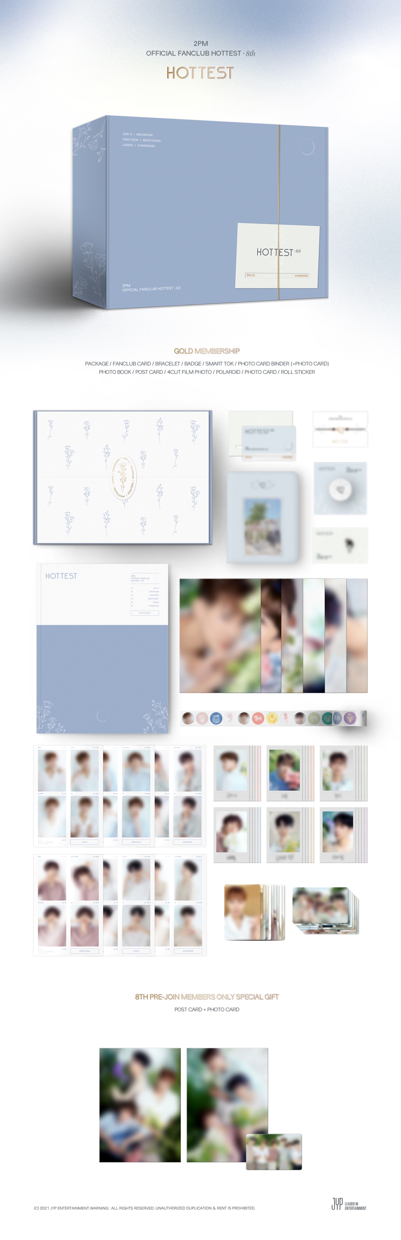 2PM Official Fan Club HOTTEST 8th Generation FANCLUB KIT