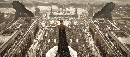 Xerxes addressing his subjects.