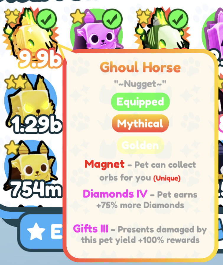Ghoul Horse Value - Pet Sim X Value List 
