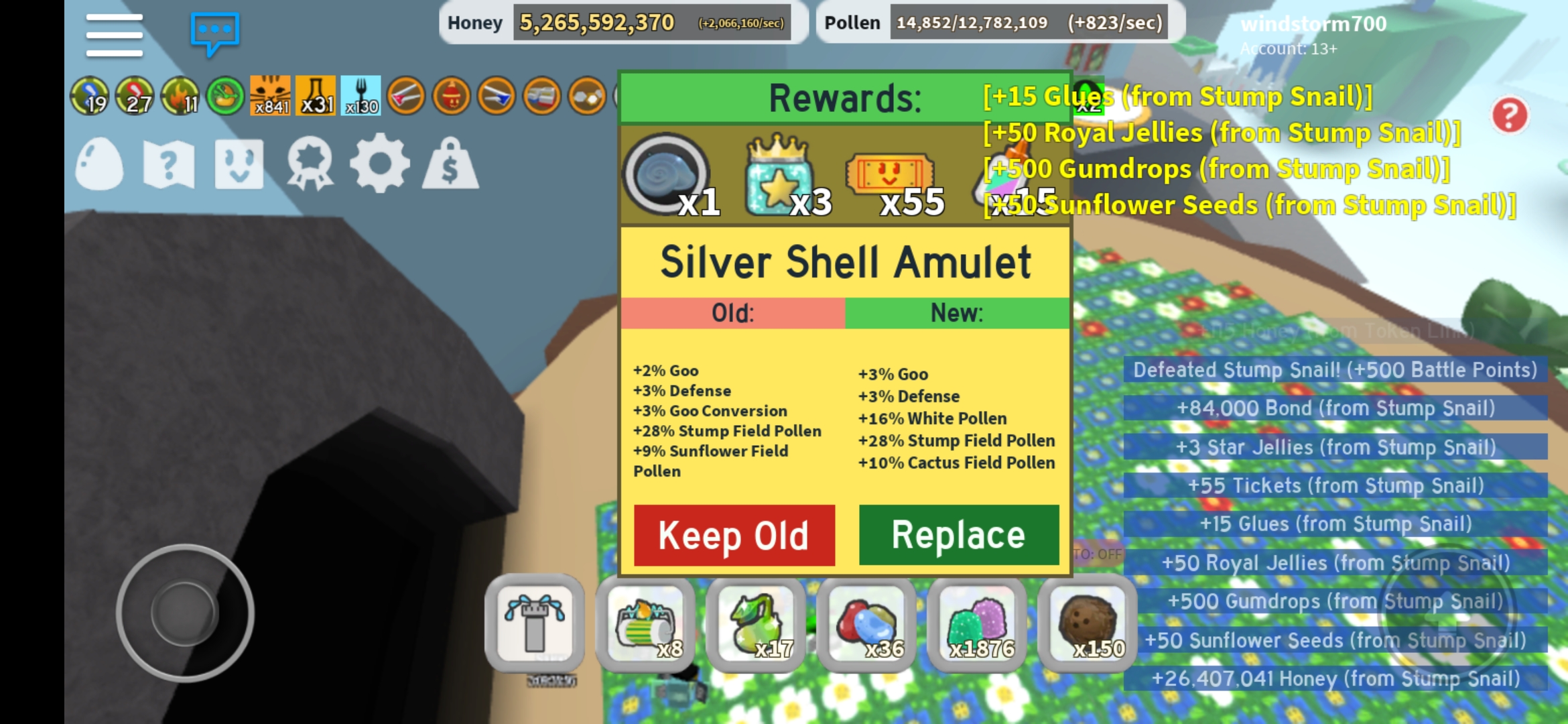 Stump Snail Rewards