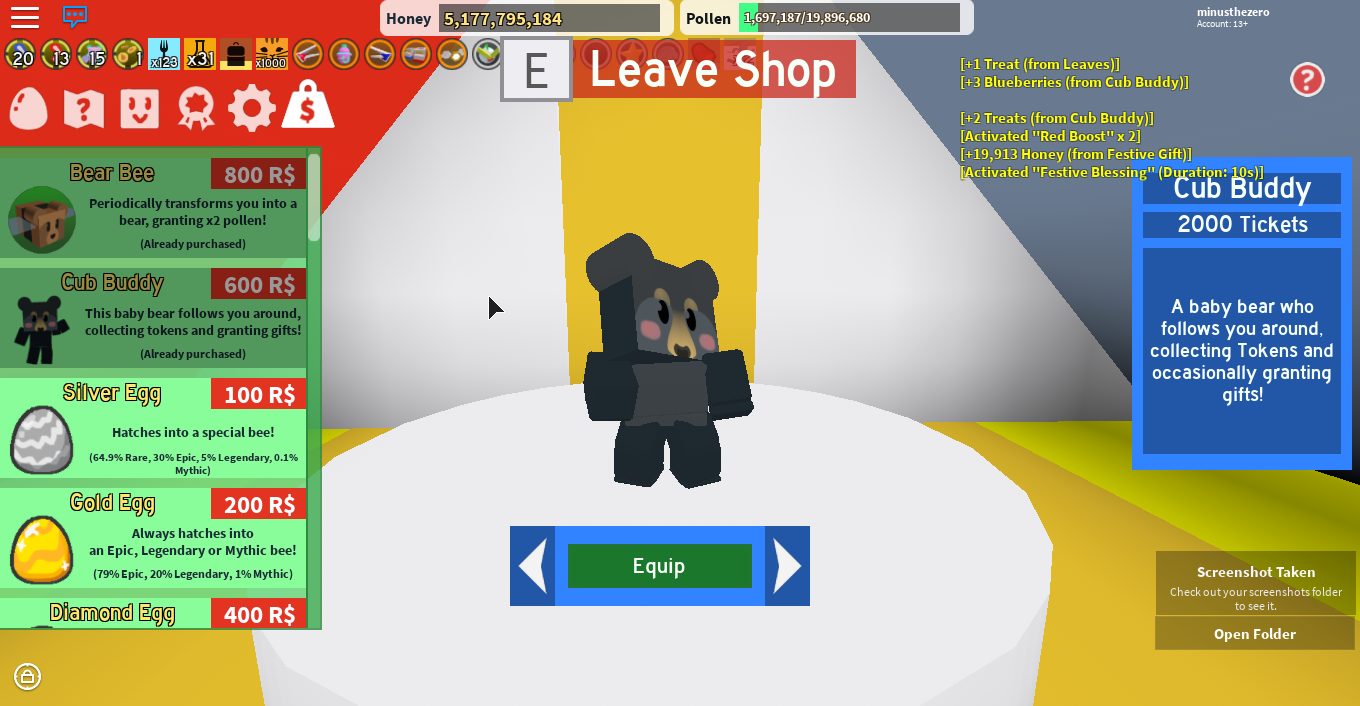 Bee Swarm Simulator Robux Shop