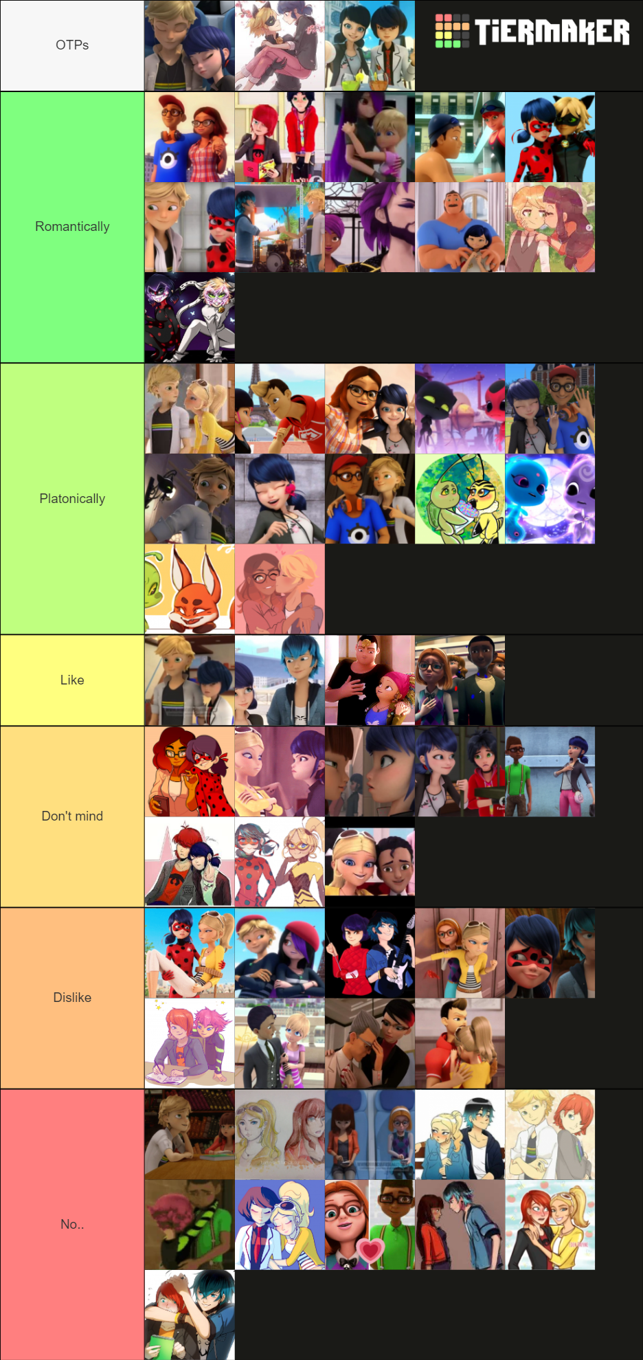 Create a Miraculous Ladybug (Characters) Tier List - TierMaker