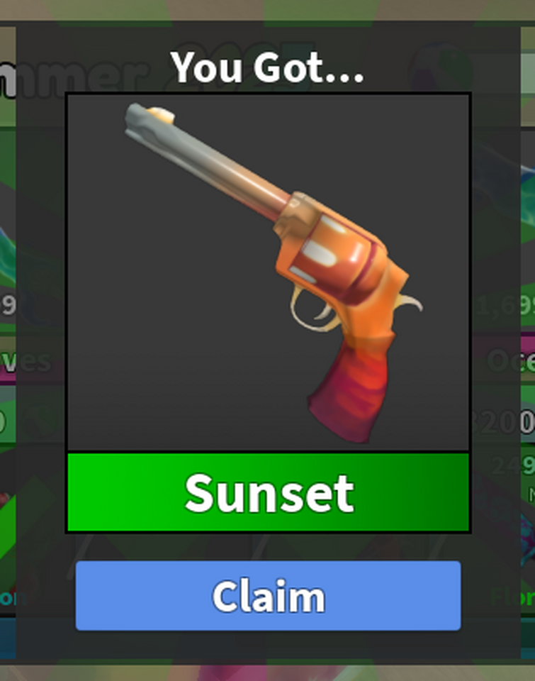 MM2 Sunset gun summer 2023
