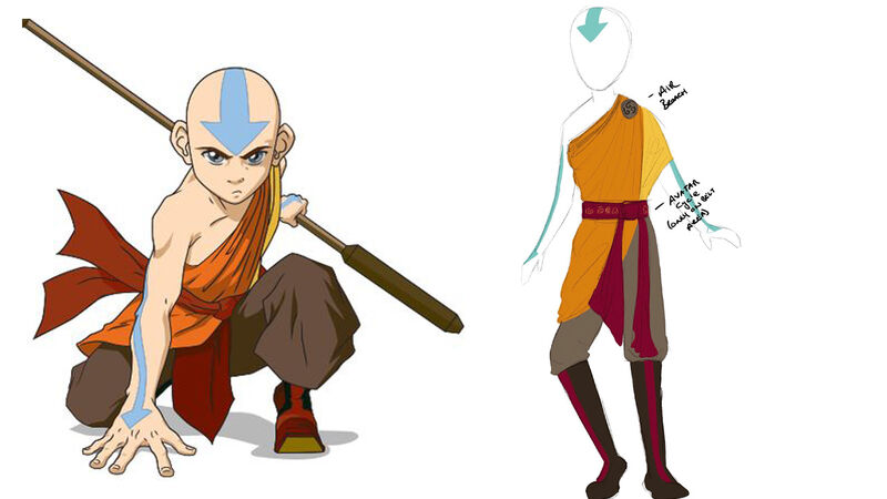 Avatar The Last Airbender Avatar Aang Cosplay Costume Jumpsuit Outfits Halloween Carnival Suit