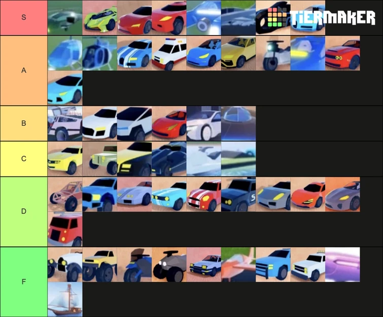 jailbreak vehicle tier list