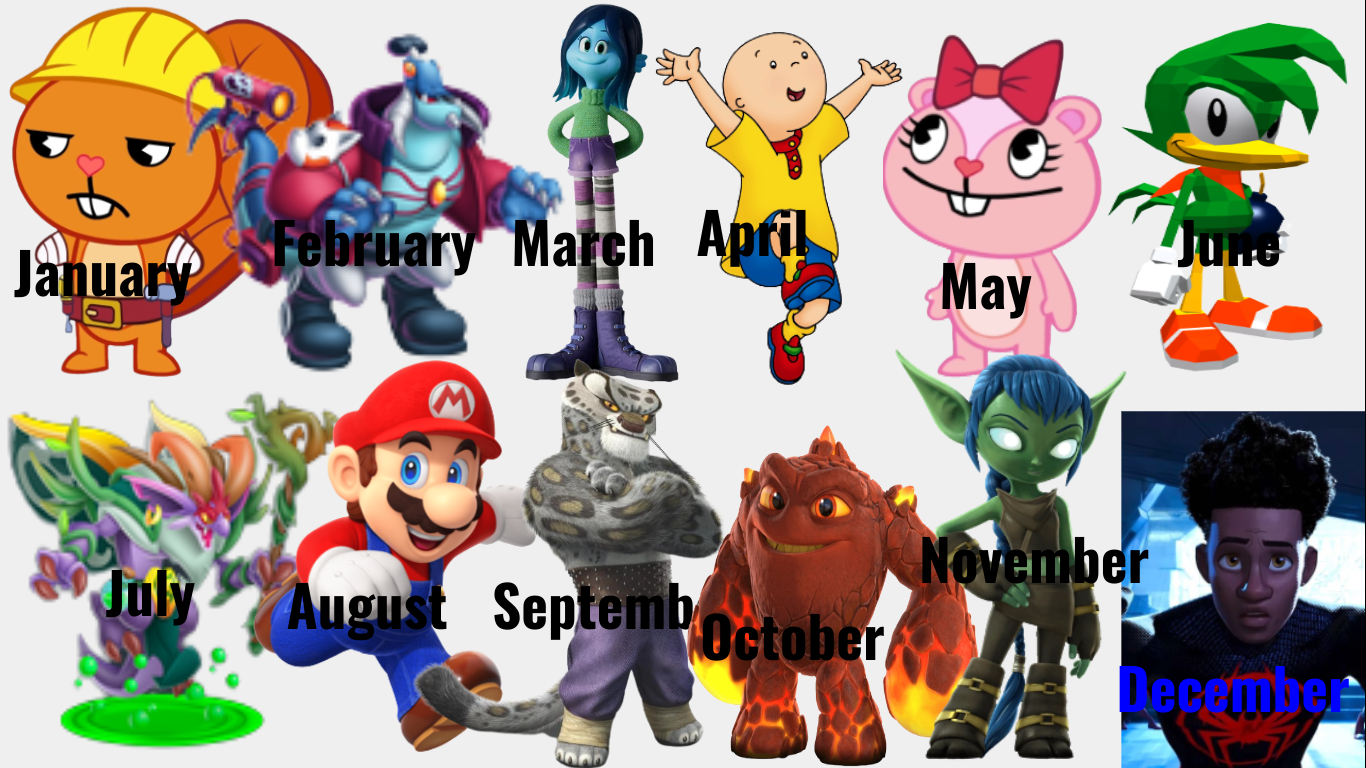 Your birth month is the character you get to stay with the whole summer 