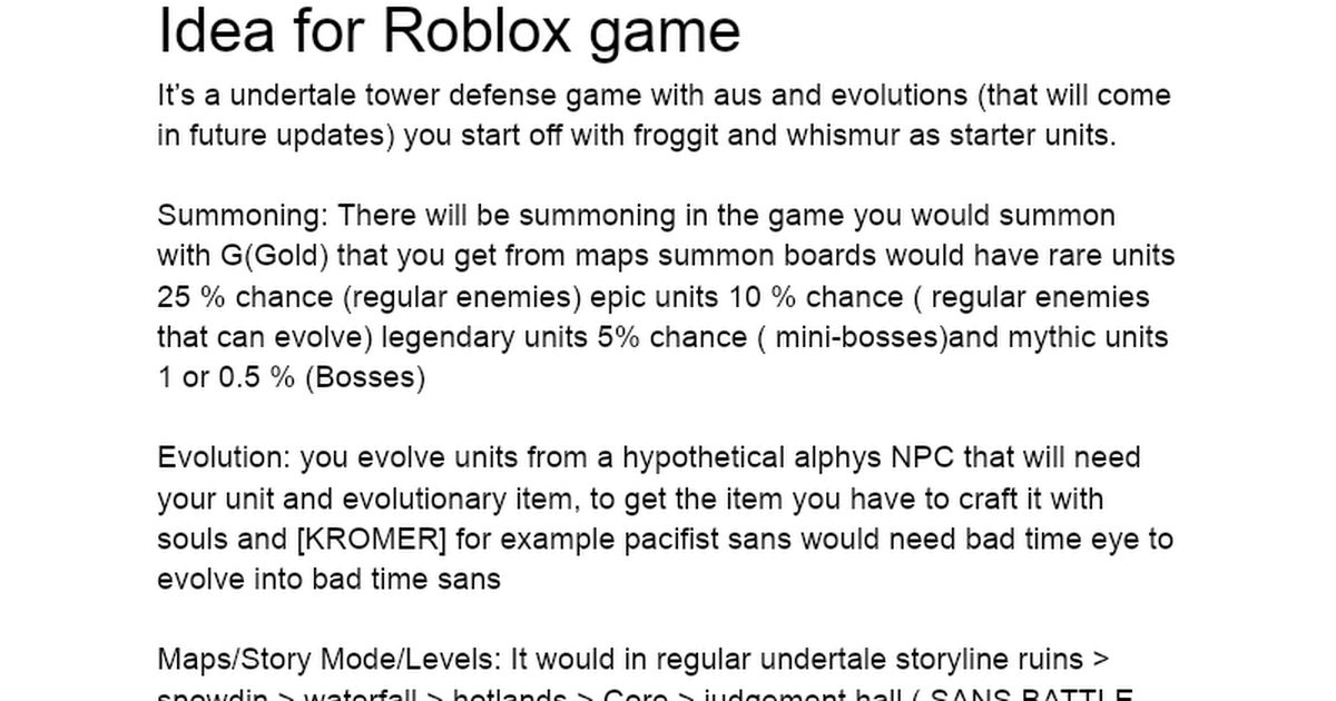 My game idea Fandom