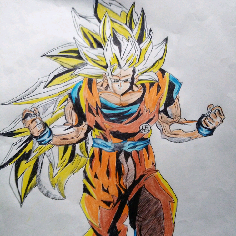Drawing Goku Super Sayajin 3 - Dragon Ball Super 