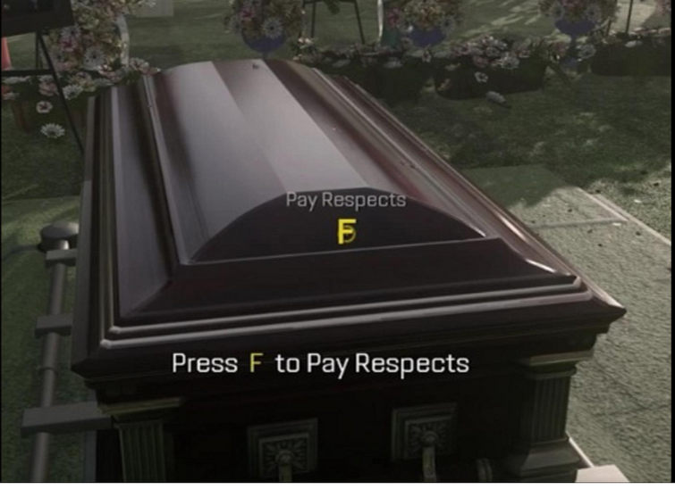 Press F to pay respect - Press F To Pay Respects - Sticker