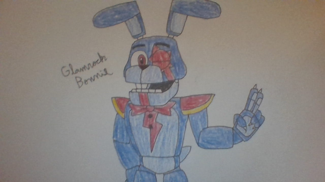 HOW TO DRAW GLAMROCK BONNIE, FIVE NIGHT AT FREDDY'S, SECURITY BREACH