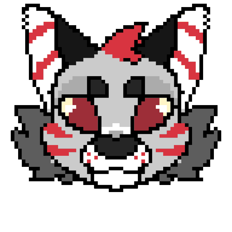 wolf head pixel art