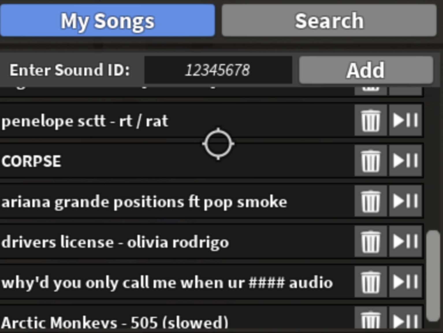 Mm2 Saved Radio Songs Scroll Bar Broken Fandom - mm2 roblox song id